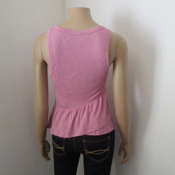 NWT Abercrombie & Fitch Womens XXS Ruffle Tank Top Pink Sleeveless Top - Picture 5 of 6